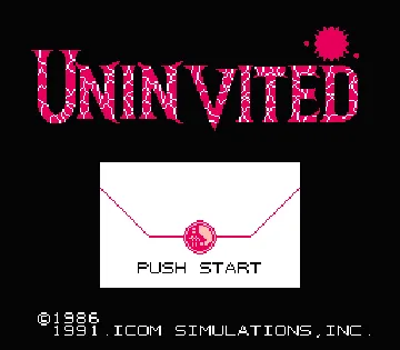 Uninvited (USA) (Beta) (1990-08-30) screen shot title